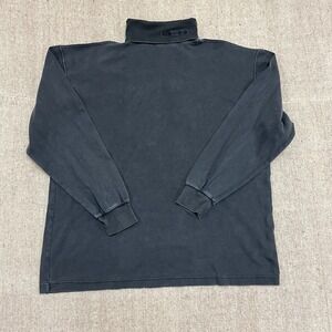 Vintage Turtleneck Sweatshirt Men XL Black 1990s Mercedes Benz